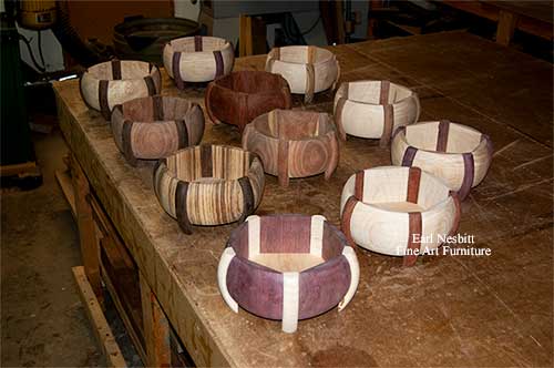 jewelry boxes in shop ready to be oiled